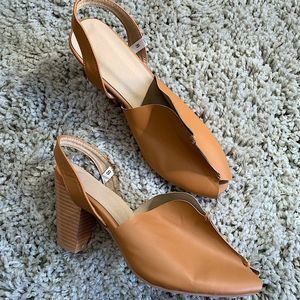 Open Toe Caramel Unique Gorgeous Heels